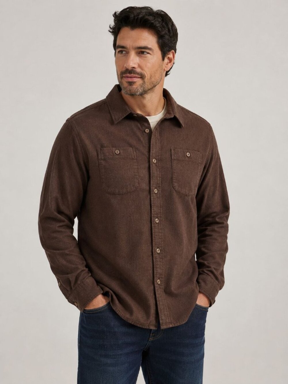 Duluth Trading Free Swingin’ Flannel Shirt Men XL Brown Gorpcore Workwear Cabin